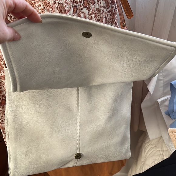 Free People White Distressed Shoulder Bag - Picture 7 of 12